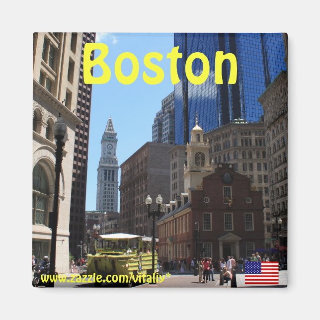 Boston Massachusetts fotomagnet Magnet (Framsidan)
