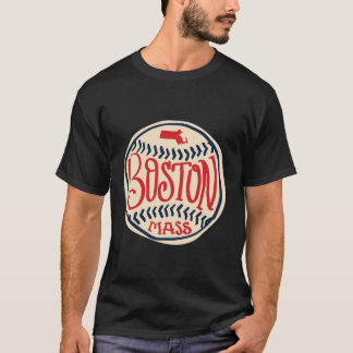 Boston Massachusetts HandIllustrated Typography T Shirt