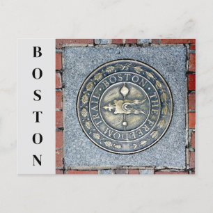 Boston Massachusetts Historic Freedom Trail Marker Vykort