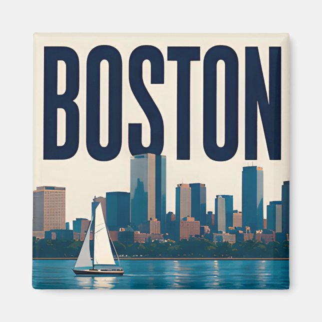 ⚓ Boston Massachusetts Historisk Magnet (Framsidan)