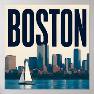 ⚓ Boston Massachusetts Historisk Poster