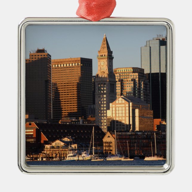 Boston Massachusetts horisont 5 Julgransprydnad Metall (Framsidan)