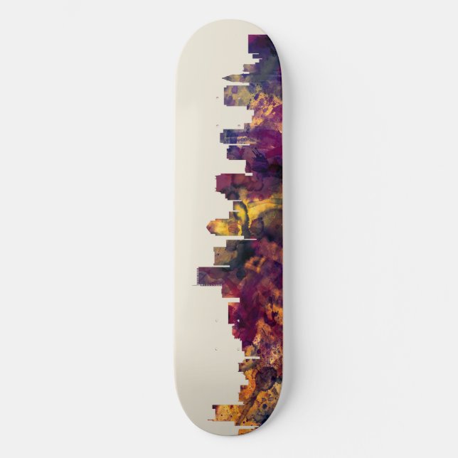 Boston Massachusetts horisont Old School Skateboard Bräda 21,6 Cm (Framsida)