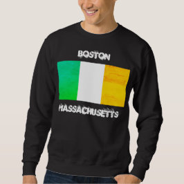 Boston Massachusetts Irländsk Flagga – Boston Souv Lång Ärmad Tröja