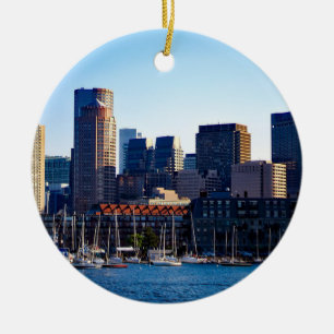 Boston Massachusetts jul Keepsaki Souvenir Julgransprydnad Keramik