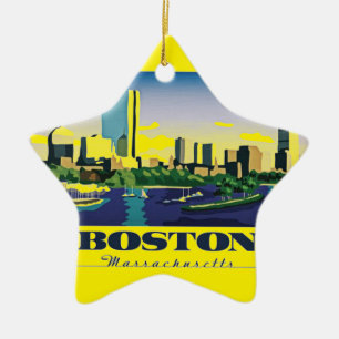Boston Massachusetts Julgransprydnad Keramik