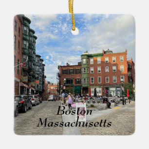 Boston Massachusetts Julgransprydnad Keramik