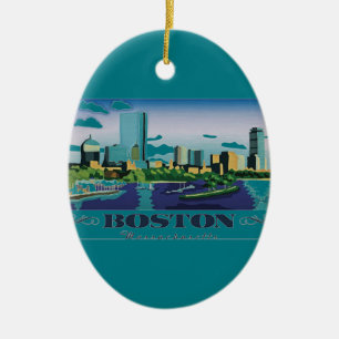 Boston, Massachusetts Julgransprydnad Keramik