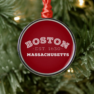Boston Massachusetts Julgransprydnad Metall