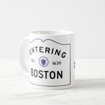 Boston Massachusetts - kaffemugg - vägskylt