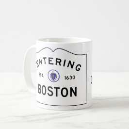 Boston Massachusetts - kaffemugg - vägskylt
