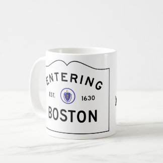 Boston Massachusetts - kaffemugg - vägskylt
