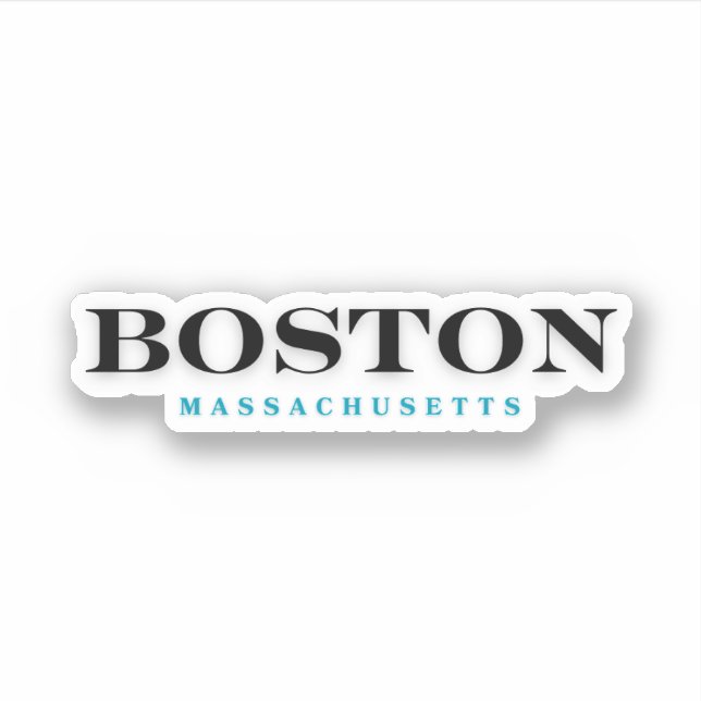 Boston Massachusetts Klistermärken (Framsida)