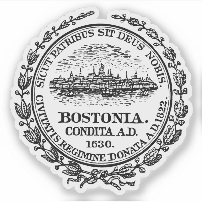Boston, Massachusetts Klistermärken (Framsida)