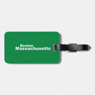 Boston, Massachusetts Luggage Tag w/läderband Bagagebricka