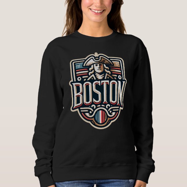 Boston Massachusetts Paul Revere T Shirt (Framsida)