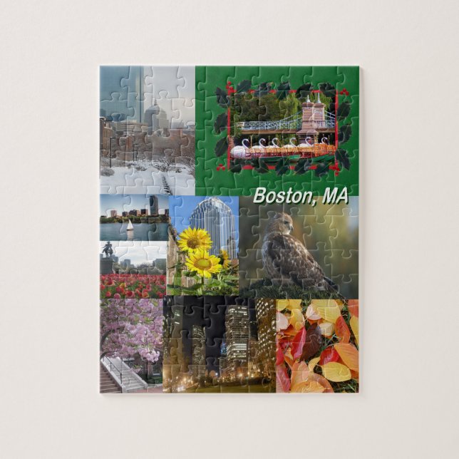 Boston, Massachusetts Photo Collage Pussel (Vertikal)