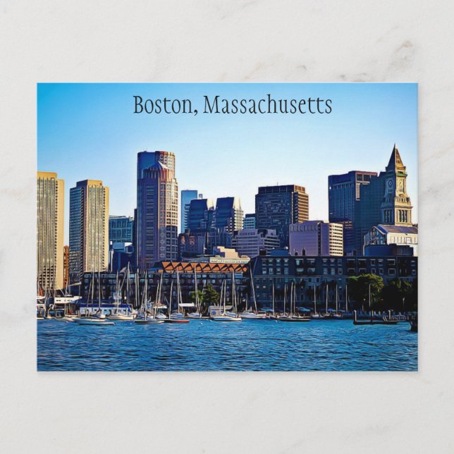 Boston, Massachusetts Postcard Vykort (Framsida)