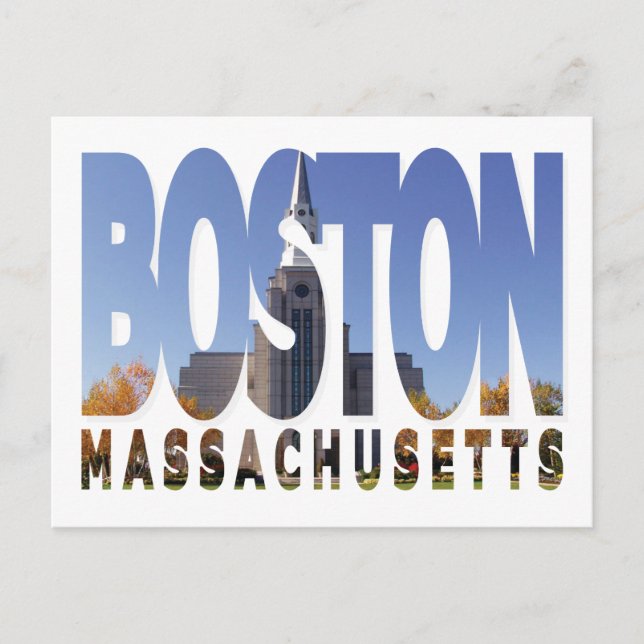 Boston, Massachusetts Postcard Vykort (Framsida)
