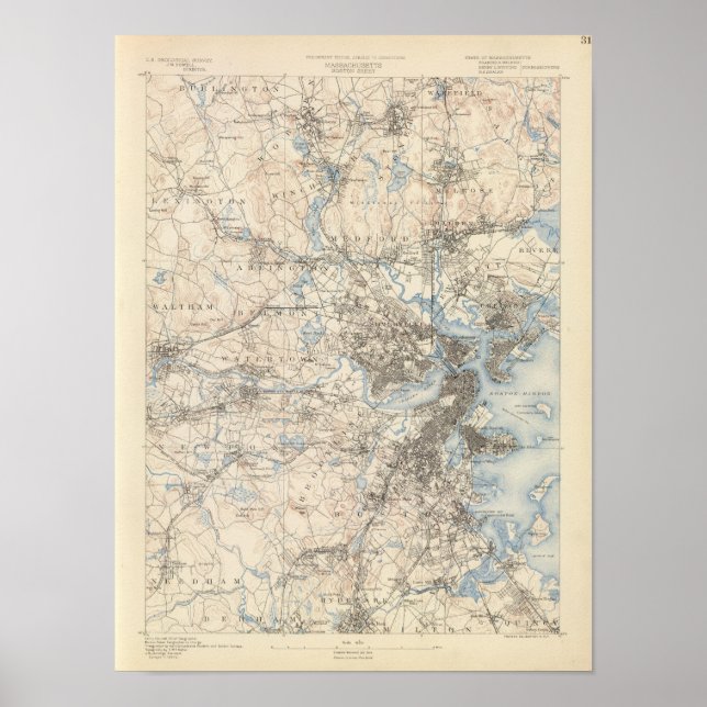 Boston, Massachusetts Poster (Framsidan)
