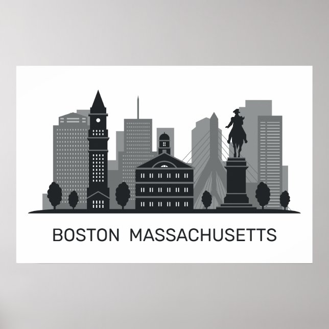 Boston Massachusetts Poster (Framsidan)