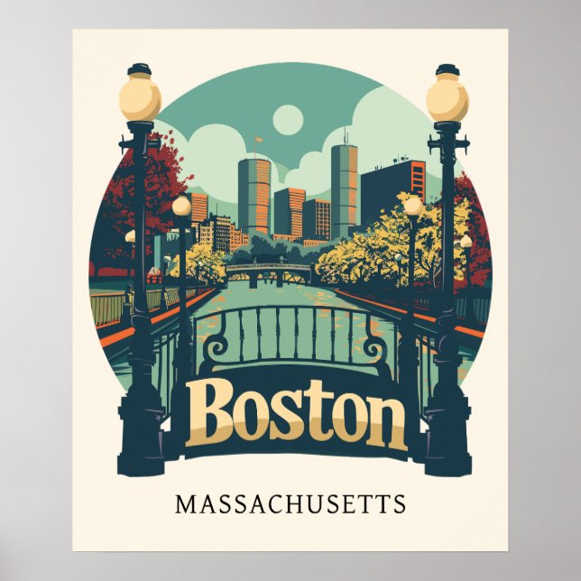 Boston Massachusetts Poster (Framsidan)