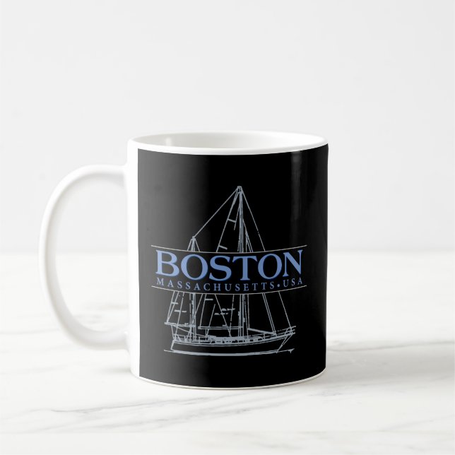 Boston Massachusetts Sailing Kaffemugg (Vänster)