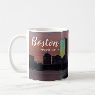 Boston Massachusetts Silhuett Kaffe Mugg