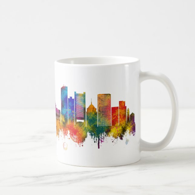 Boston Massachusetts Siluett Kaffemugg (Höger)