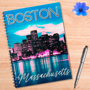 Boston Massachusetts Skyline Anteckningsbok