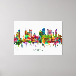 Boston Massachusetts Skyline Canvastryck