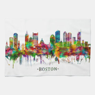 Boston Massachusetts Skyline Kökshandduk