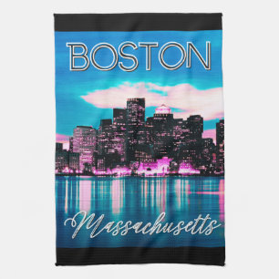 Boston Massachusetts Skyline Kökshandduk