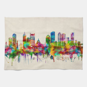 Boston Massachusetts Skyline Kökshandduk