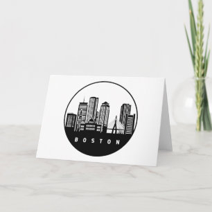 Boston Massachusetts Skyline Kort