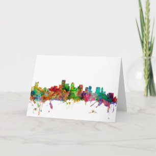 Boston Massachusetts Skyline Kort
