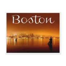 Boston, Massachusetts, Skyline på nattkort