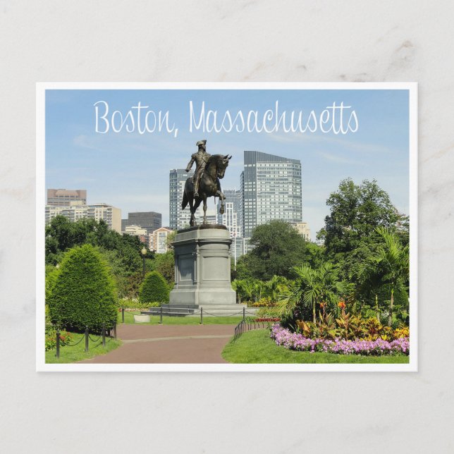 Boston Massachusetts Skyline - USA Vykort (Framsida)