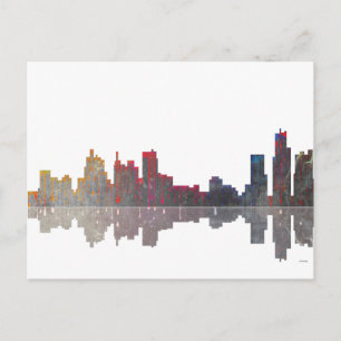 Boston Massachusetts Skyline Vykort