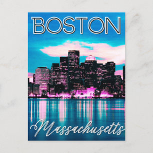 Boston Massachusetts Skyline Vykort