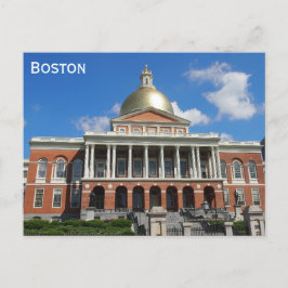 Boston Massachusetts State Huvudstad Travel Vykort
