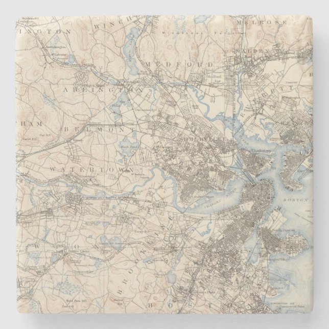 Boston Massachusetts Stenunderlägg (Framsidan)