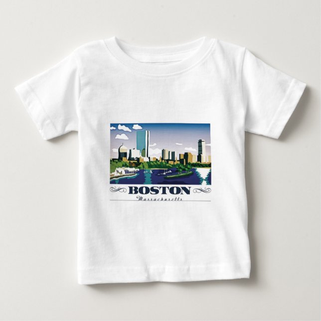 Boston, Massachusetts T Shirt (Framsida)