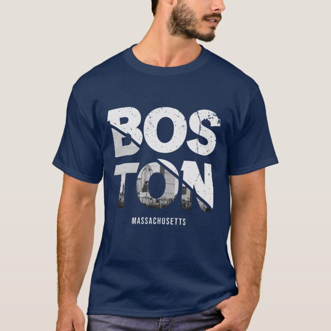 Boston Massachusetts T-Shirt (Framsida)