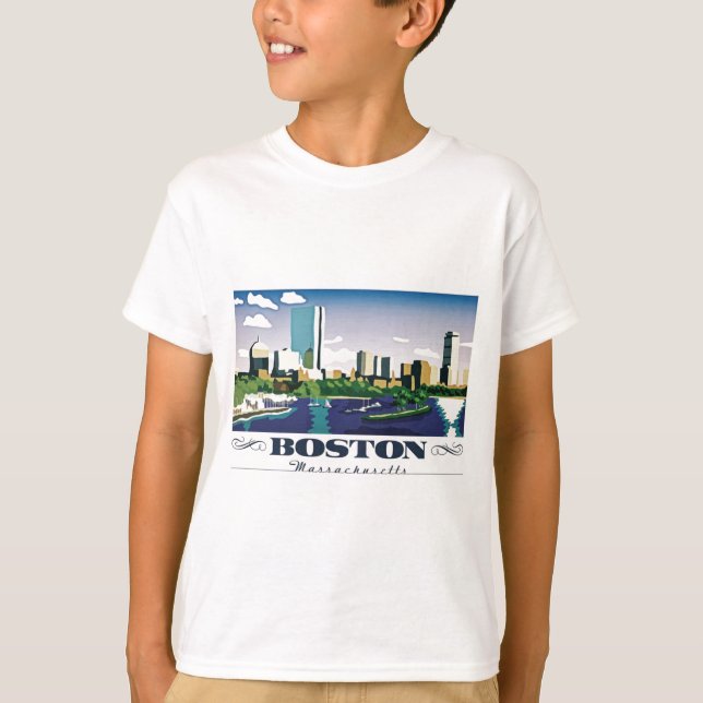 Boston, Massachusetts T Shirt (Framsida)