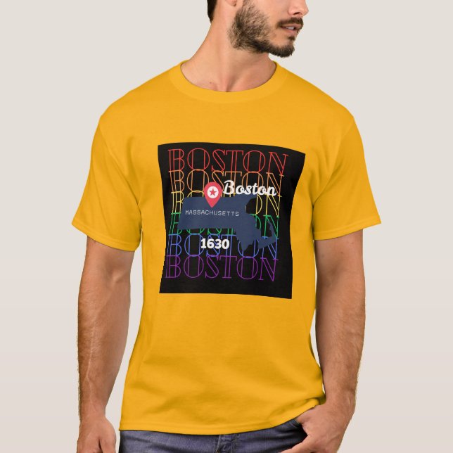 Boston, Massachusetts T-shirt  (Framsida)