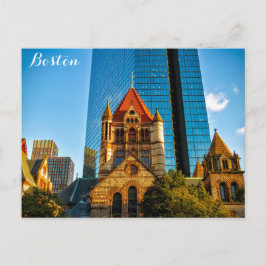 Boston Massachusetts Trinity Church Copley Square Vykort