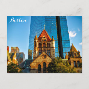 Boston Massachusetts Trinity Church Copley Square Vykort
