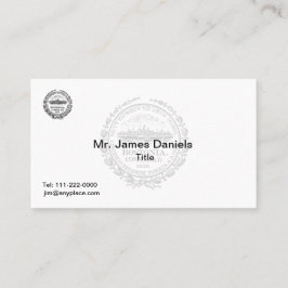 Boston Massachusetts Underbar Seal Visitkort