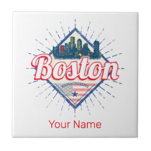 Boston Massachusetts United Stater Vintage USA Kakelplatta